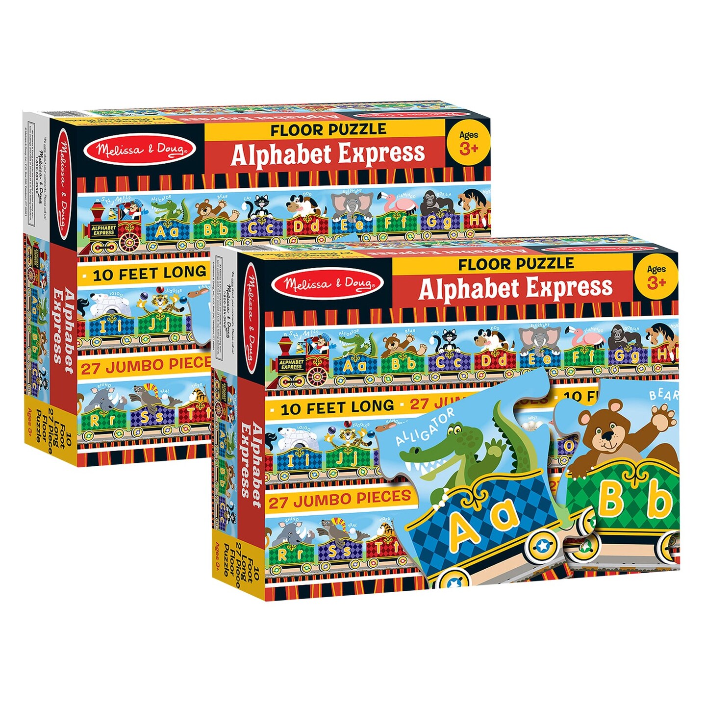 Alphabet Express Floor Puzzle, 10&#x27; x 6-1/2&#x22;, 27 Pieces, Pack of 2