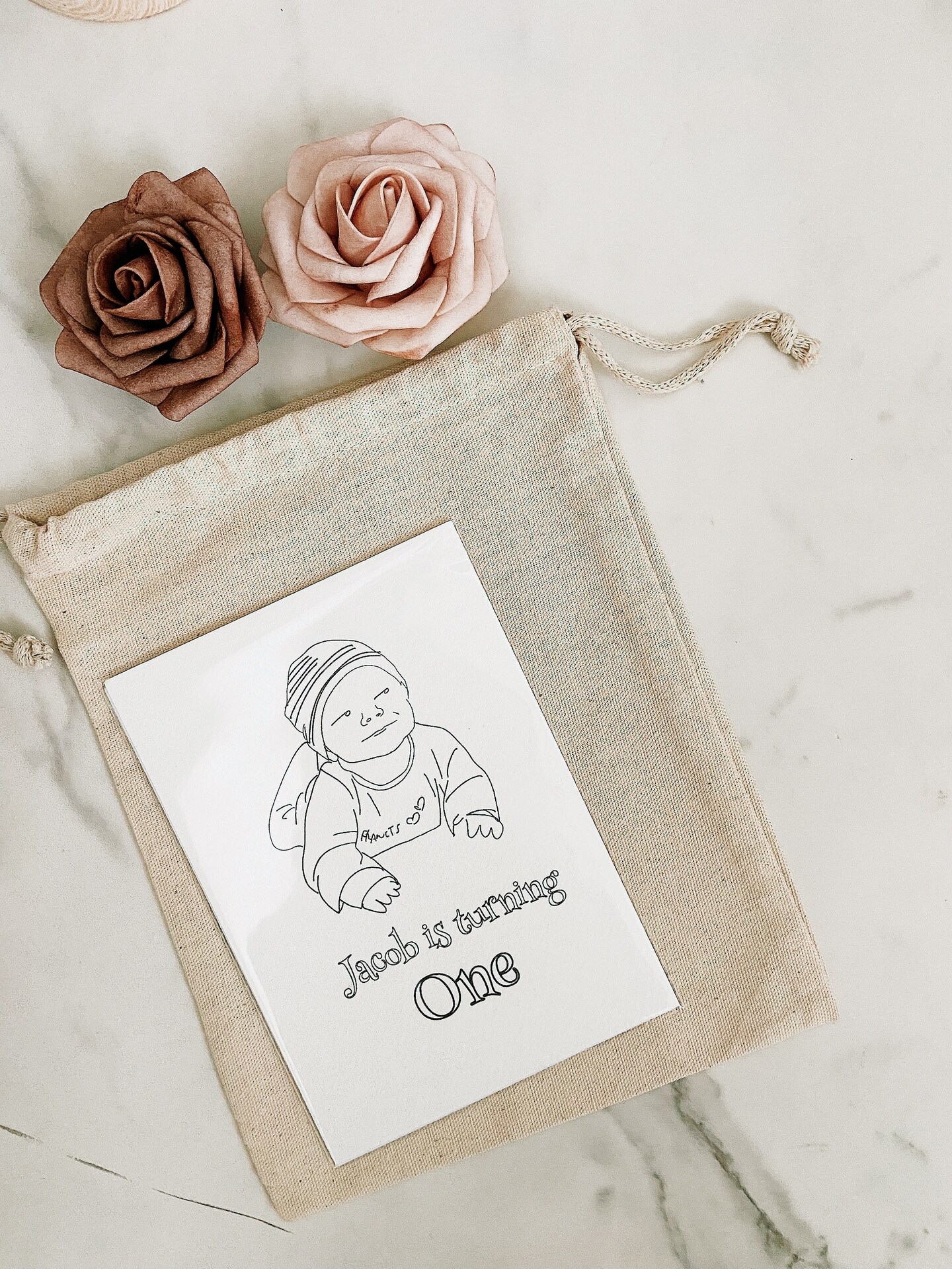 product name is Custom Couple Line Drawing Portrait from Photo Coloring Page Activity for Wedding Birthday Party Favors Personalized Line illustration