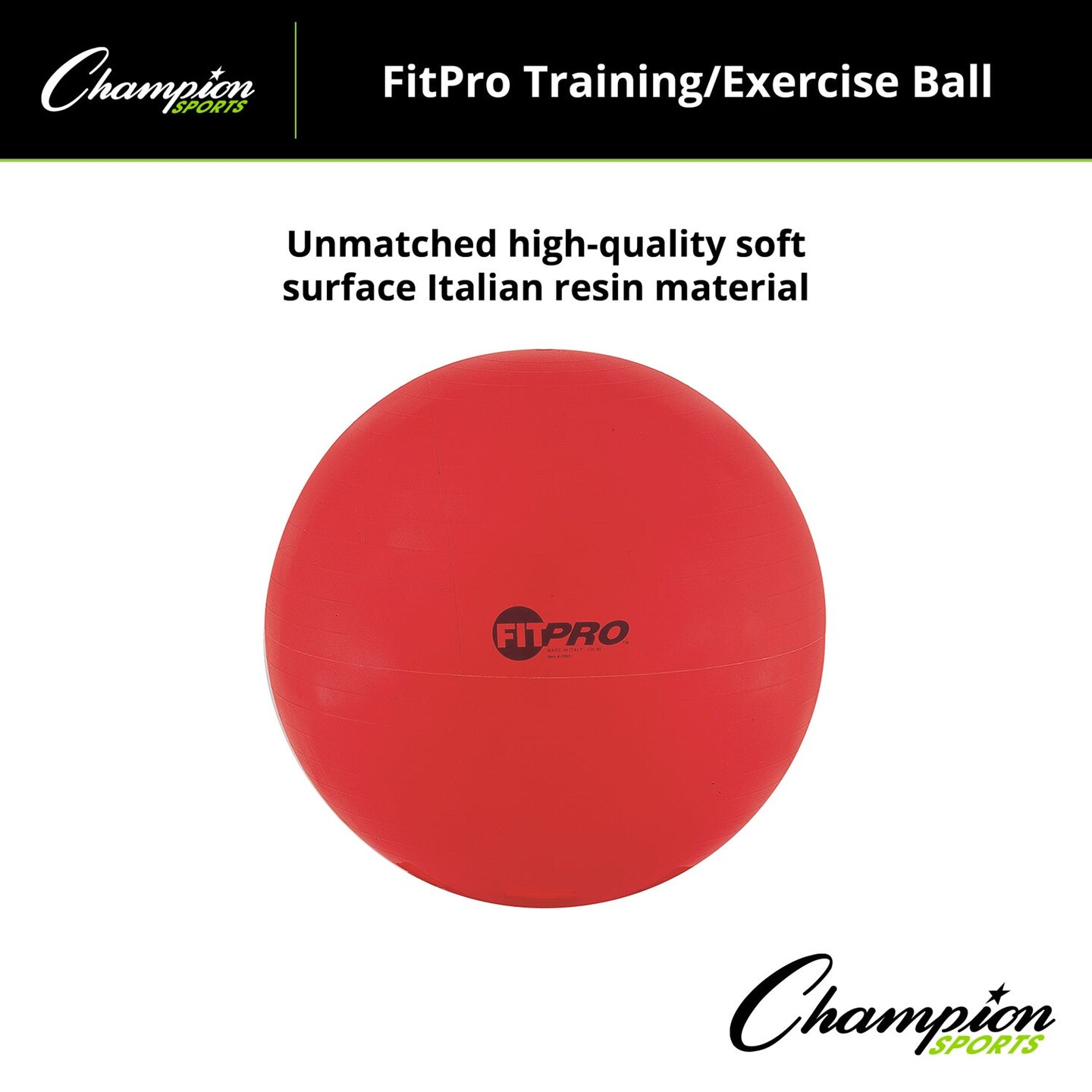 FitPro Training &#x26; Exercise Ball, 65cm, Red