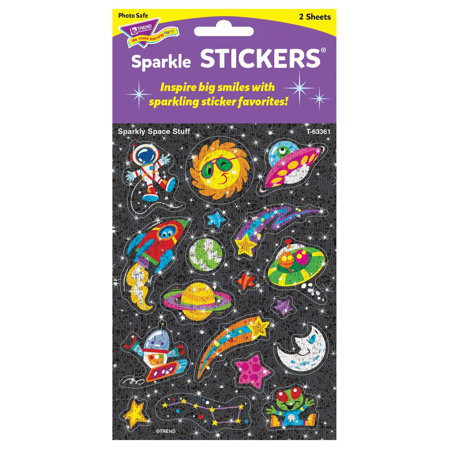 Sparkly Space Stuff Sparkle Stickers&#xAE;, 36 Per Pack, 6 Packs