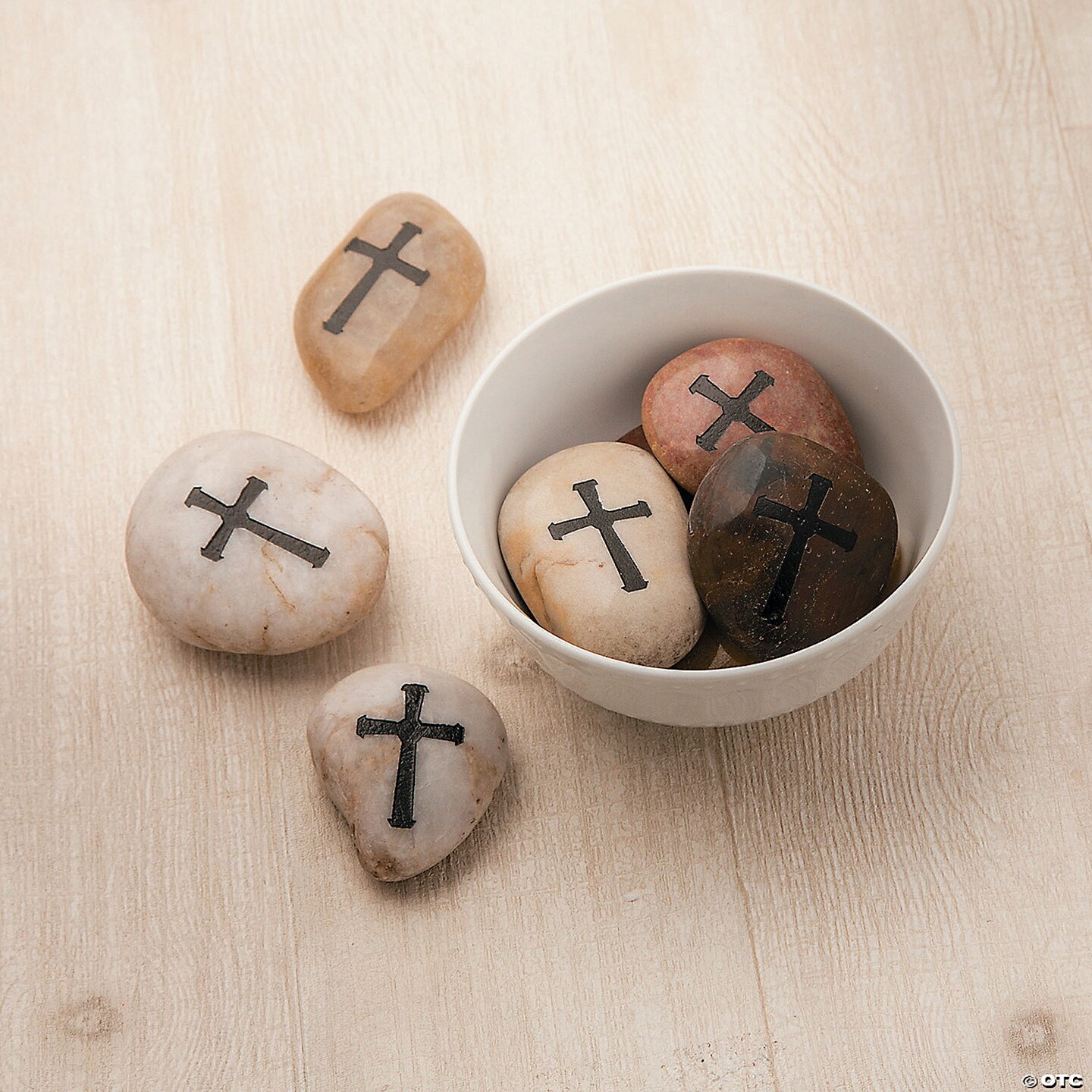 Cross Worry Stones - 12 Pc.