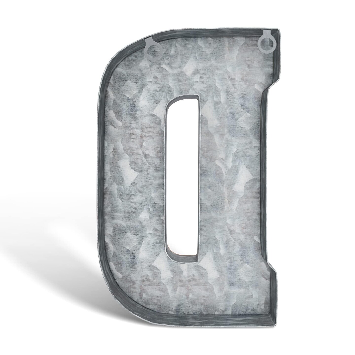 Galvanized Metal Letters for Wall Decor   3D Letter D for Hanging or Freestanding   Unique Blend of Rustic Vintage Western and Industrial Styles   Fits for Living Room Lobby Kitchen