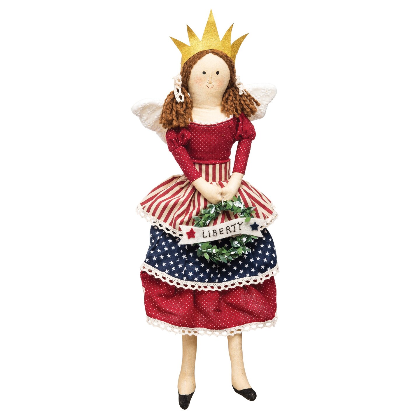 Lady Liberty Angel Patriotic July Fourth Figurine