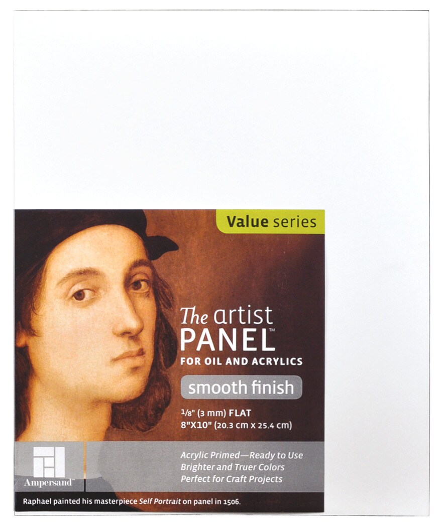 Artist Panel Ampersand Art Artist Panel, Primed Smooth, Uncradled, 1/8