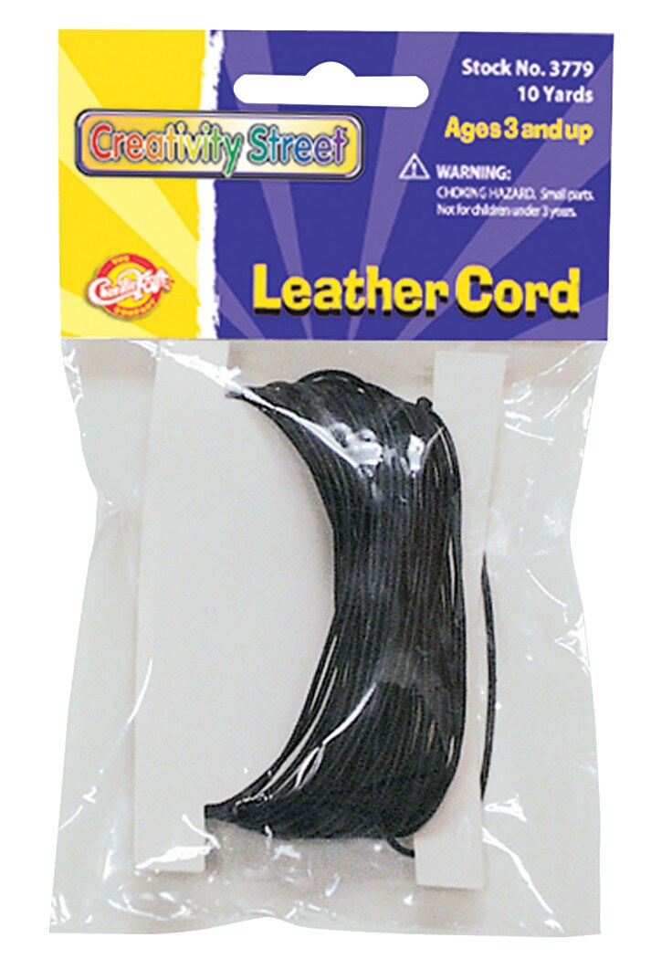 Creativity Street - Beading Cords - Black Leather - 1mm x 10 yds.