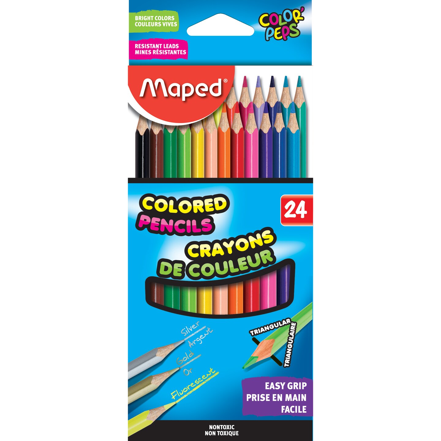 Maped Color&#x27;Peps Colored Pencil Set, 24-Pencils