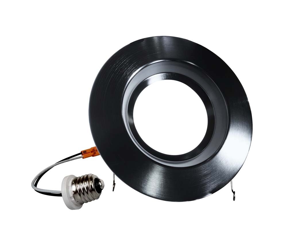 NICOR 5/6in. 878Lm LED Downlight in Black, 3000K Round Recessed Light