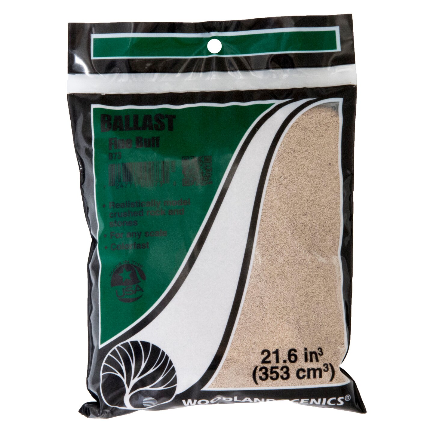 Woodland Scenics Ballast & Coal Ground Cover, Fine, Buff