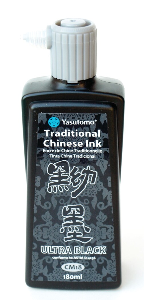Yasutomo Traditional Chinese Ink, 180ml, Ultra Black
