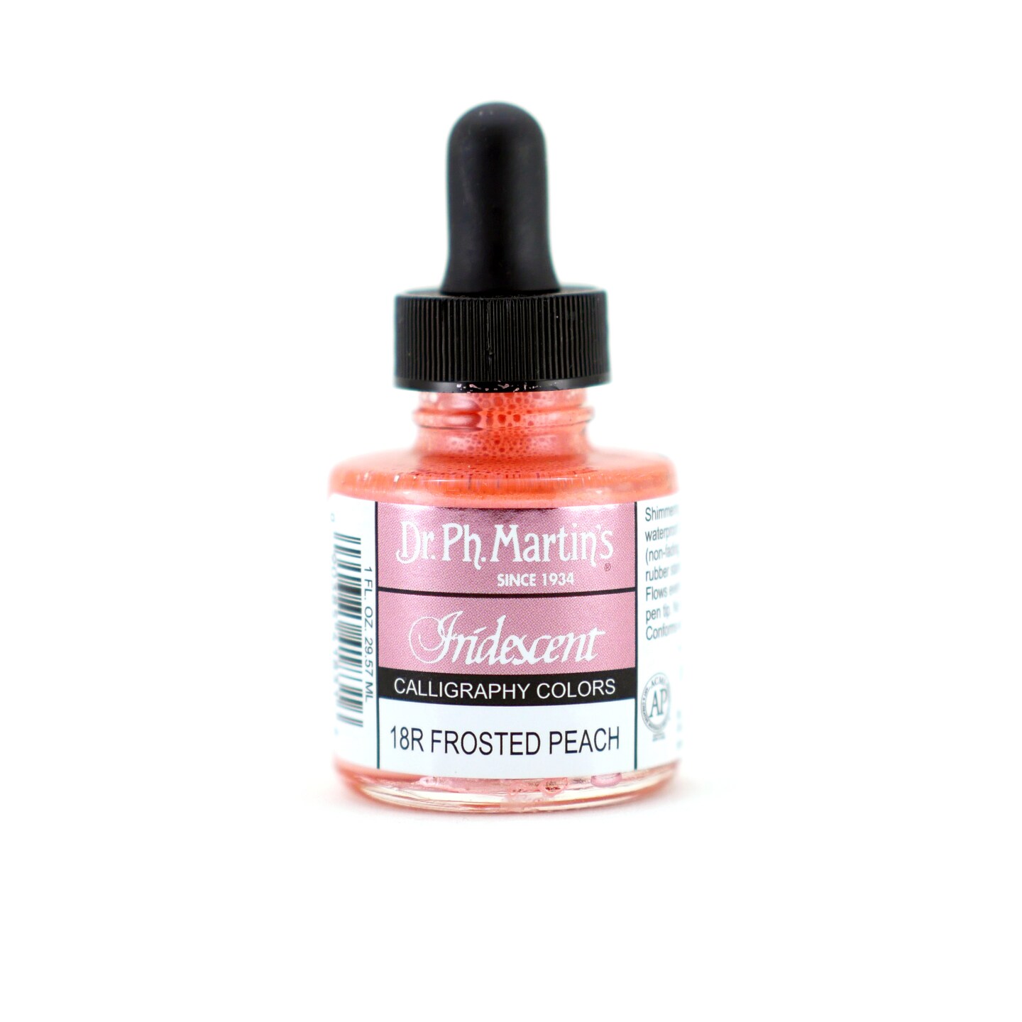 Dr. Ph. Martin&#x27;s Iridescent Calligraphy Color, 1oz., Metallic Frosted Peach