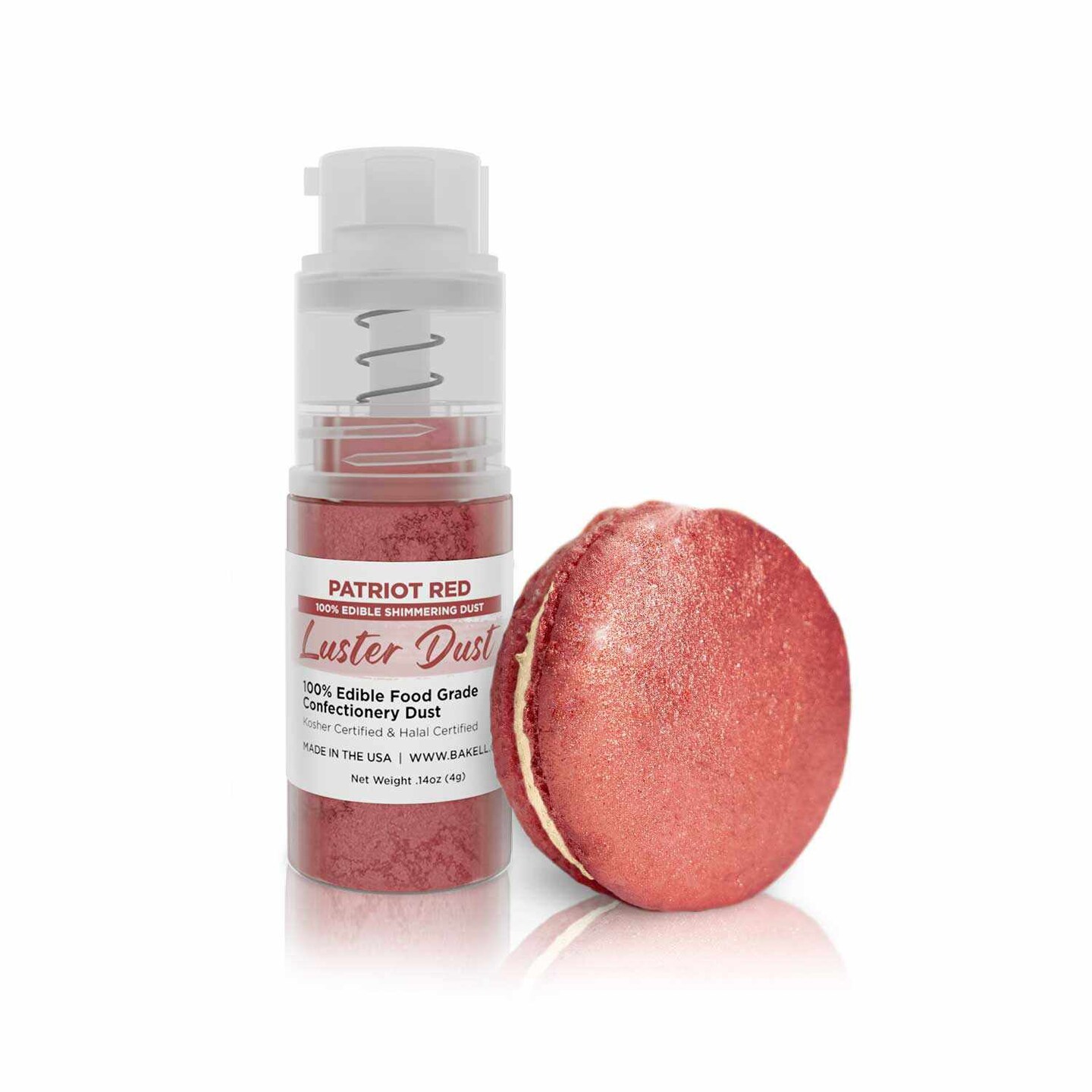 Patriot Red Luster Dust Spray Luster Dust Edible Glitter Spray Dust