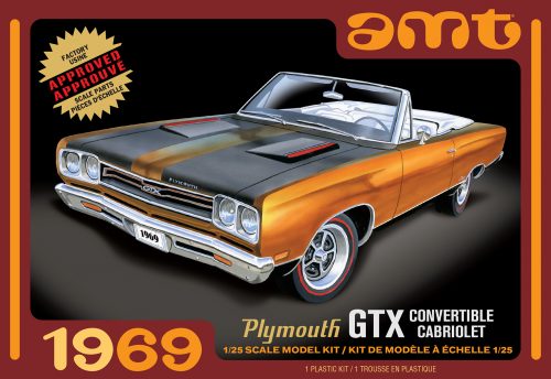 Round2  1/25 1969 Plymouth GTX Convertible Car Plastic Model