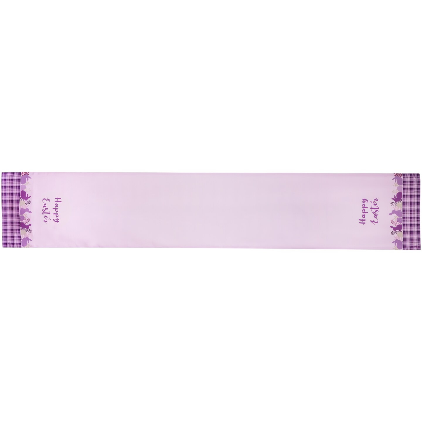 Northlight Happy Easter Plaid Table Runner - 72&#x22; - Purple