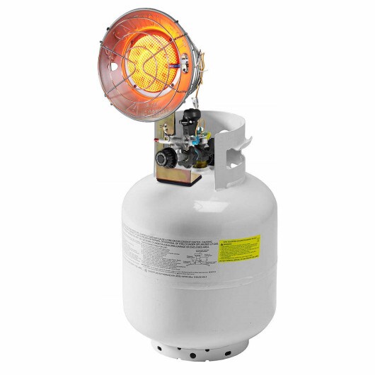 15 000 BTU Portable Single Tank Top Liquid Propane Heater with Shut-off Valve