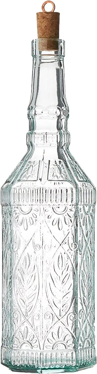 Bormioli Rocco Country Home Fiesole 24 Ounces Embossed Bottle w/ Cork Stopper
