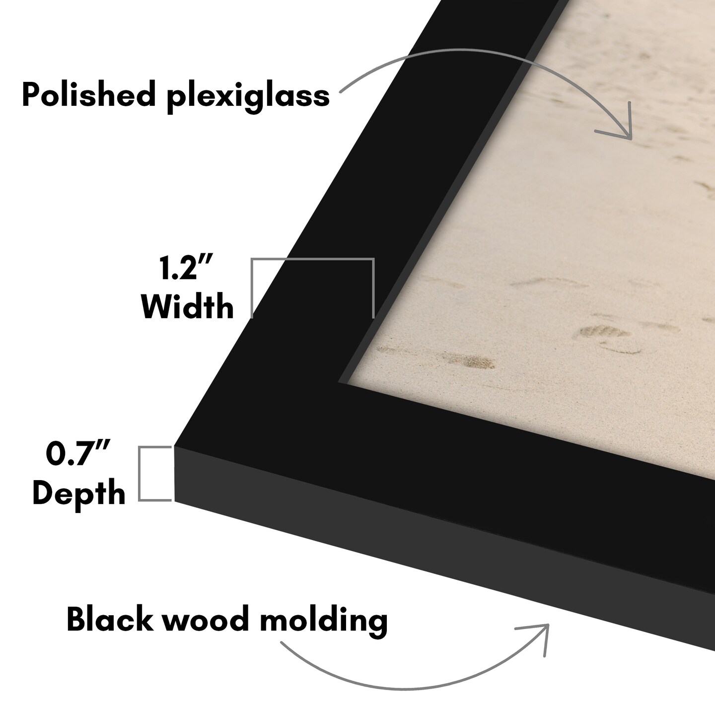 Americanflat Gallery Poster Frame - Wooden Picture Frame for Wall Art - Plexiglass Cover - Hanging Hardware for Horizontal or Vertical Display