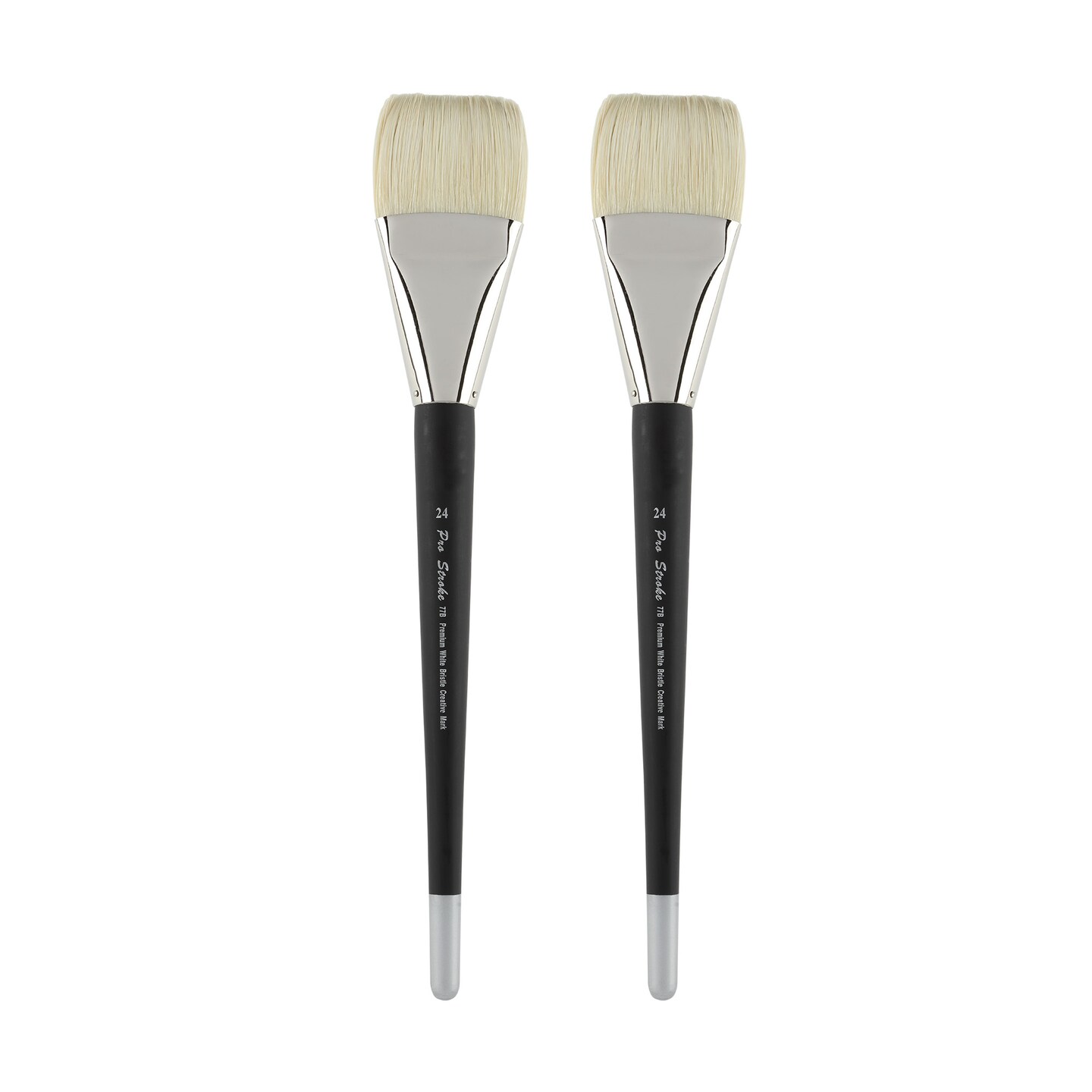 Creative Mark Pro Stroke Premium White Chungking Hog Bristle Artist Paint Brush - Bright - Natural Bristle Brush w/ Great Control Suitable for Oils, Watercolors, Acrylics, Alkyds, Caseins