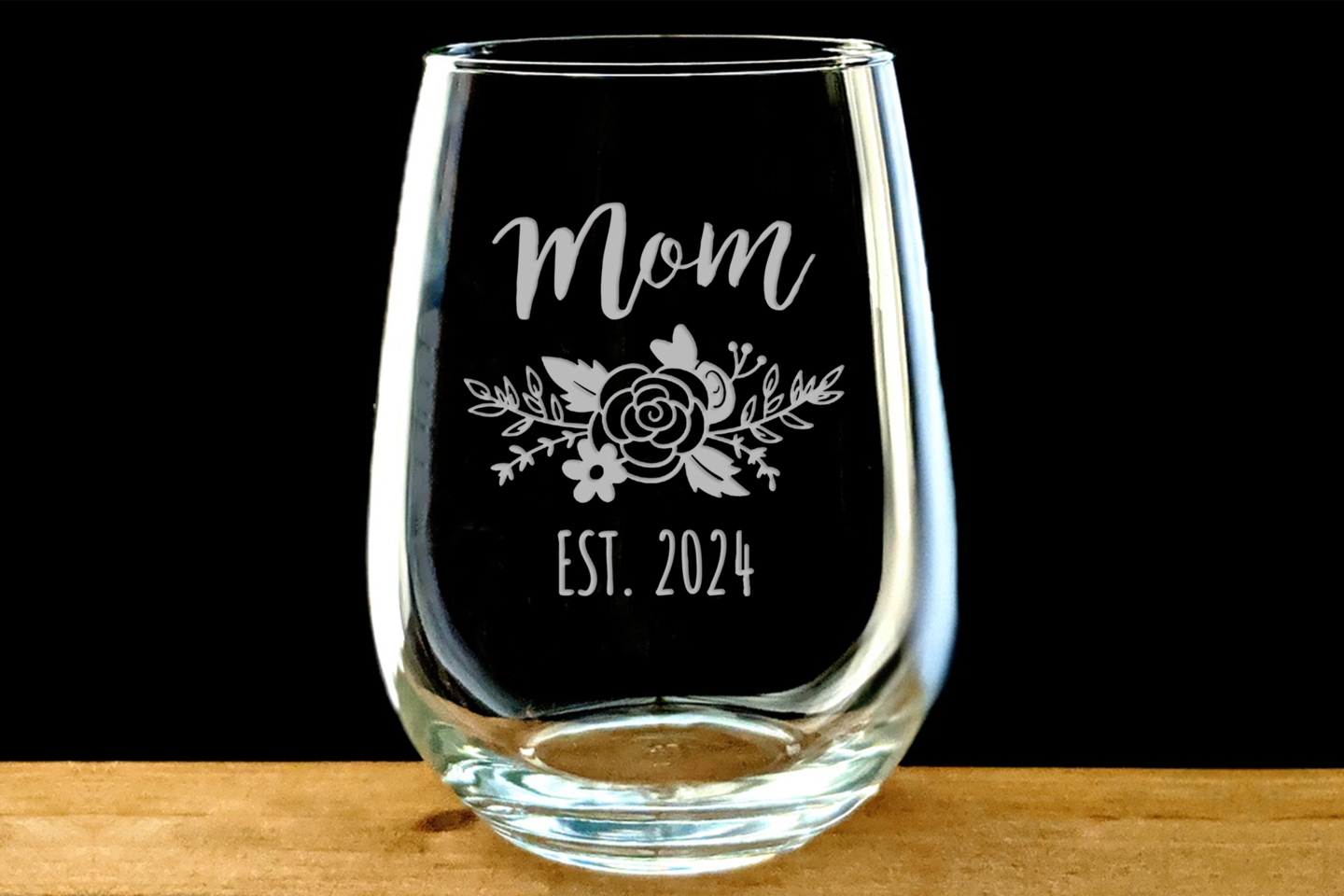 Mom wine glass, Mother's Day Gift, Mom established 2024, Engraved Wine  Glass | MakerPlace by Michaels