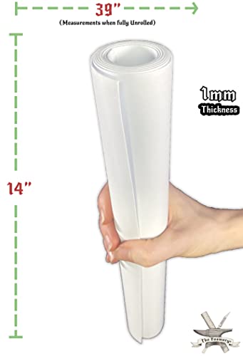 EVA Foam Cosplay - 1mm (1mm to 10mm) - White or Black - 14&#x22; x 39&#x22; Sheet - Ultra High Density Craft Foam 85 kg/m3 - by The Foamory