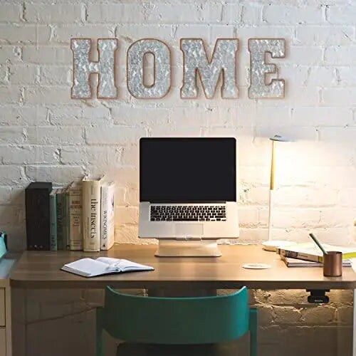 Galvanized Metal Letters for Wall Decor   3D Letter N for Hanging or Freestanding   Unique Blend of Rustic Vintage Western and Industrial Styles   Fits for Living Room Lobby Kitchen Bedroom Decoration