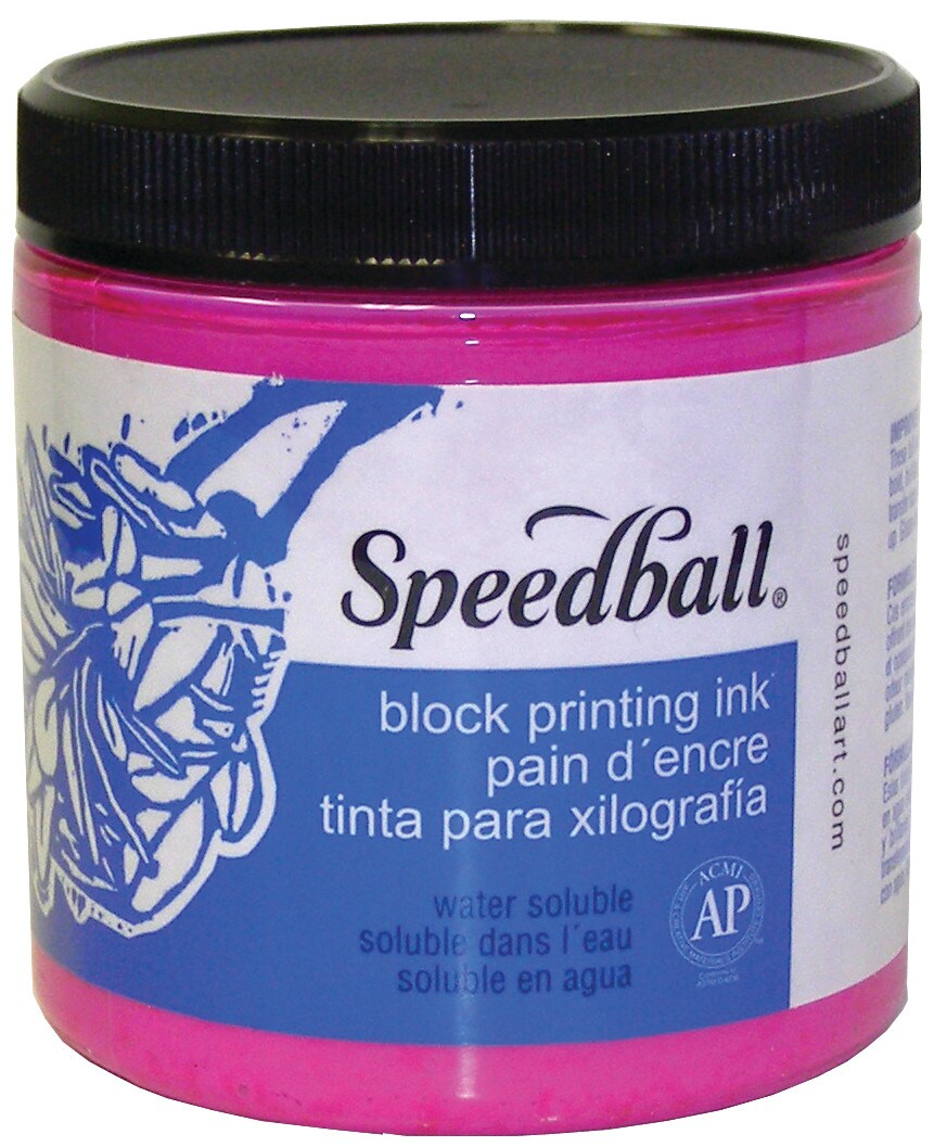 Speedball Block Printing Ink, WaterBased, 8 Oz. Jar, Magenta Michaels