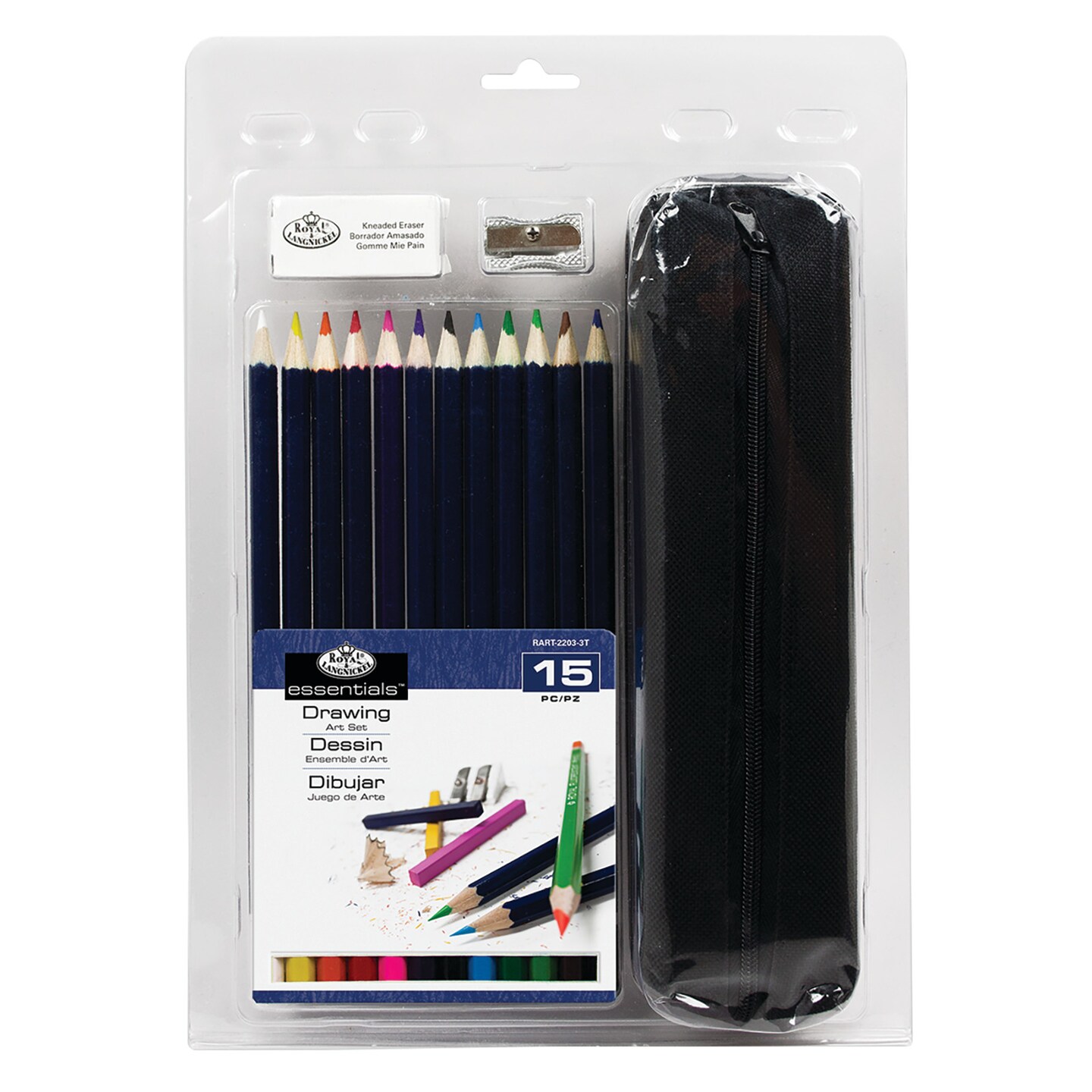 Royal Brush Essentials Drawing Colored Pencil Art Set,15-Pieces