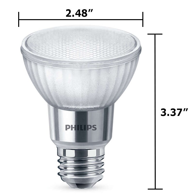 Philips PAR20 Dimmable LED 7w 2200-2700K Warm Glow Flood 40deg Bulb - 50w equiv.