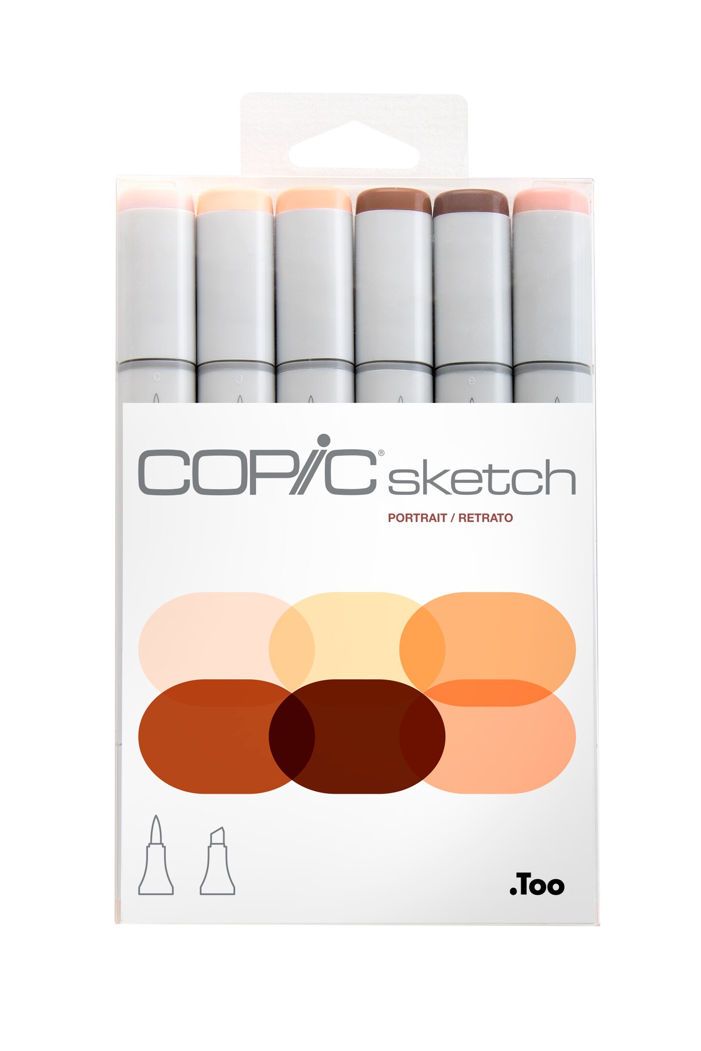 Copic Sketch Marker Set, 6-Colors, Portrait