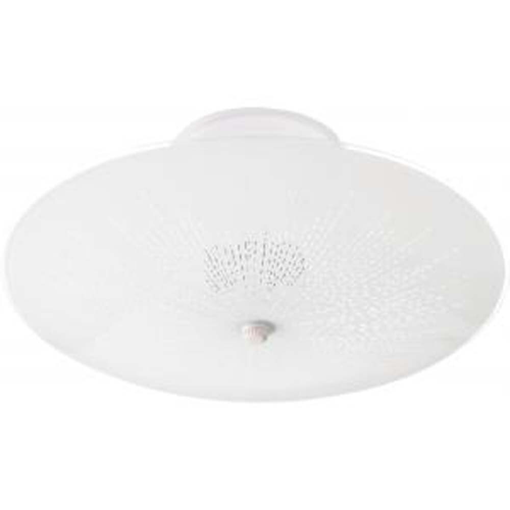 Nuvo 2-Light 12" Flush Mount Ceiling Fixture w/ Round Sunburst in White Finish