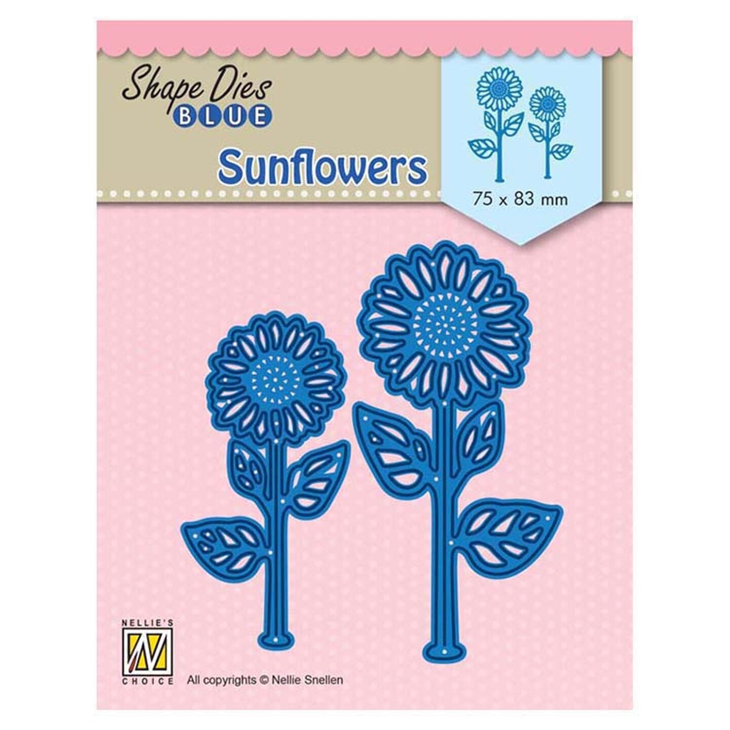Nellie&#x27;s Choice  Shape Dies Blue Sunflowers