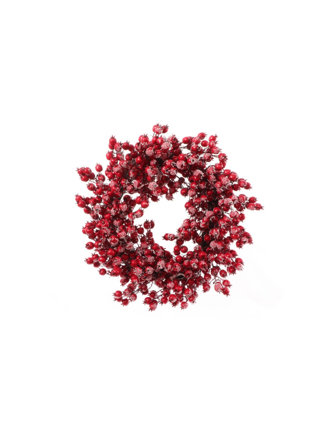 20 Inch Red Berry Christmas Wreath - ABS Lifelike Holiday Decoration For Door, Indoor/Outdoor