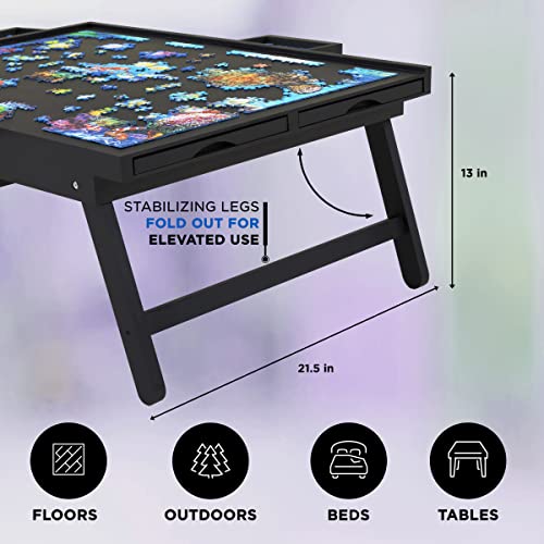Jumbl 1000 Piece Puzzle Board, 23&#x201D; x 31&#x201D; Wooden Jigsaw Puzzle Table Board