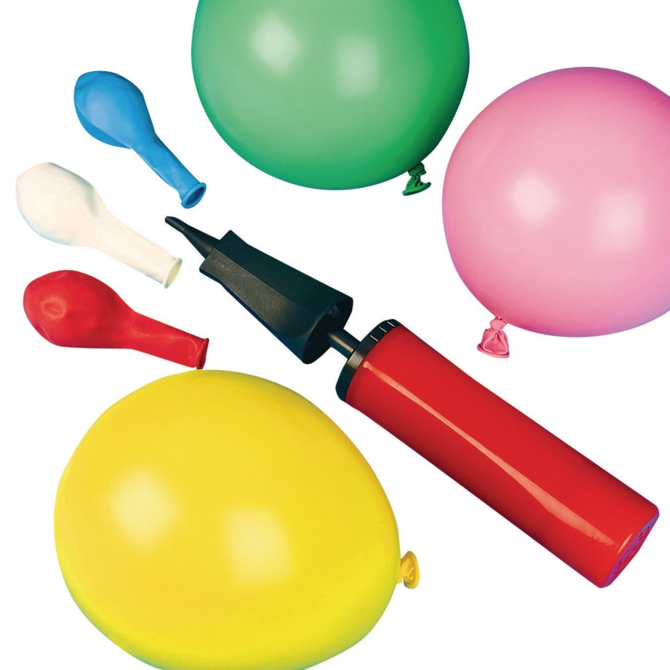 S&S Worldwide Hand-Held Balloon Inflator. Durable 11" x 2" Plastic Inflator Makes Blowing Up Balloons a Snap. For Round or Long Tying Balloons. Perfect For Birthday Parties and Holiday Celebrations.