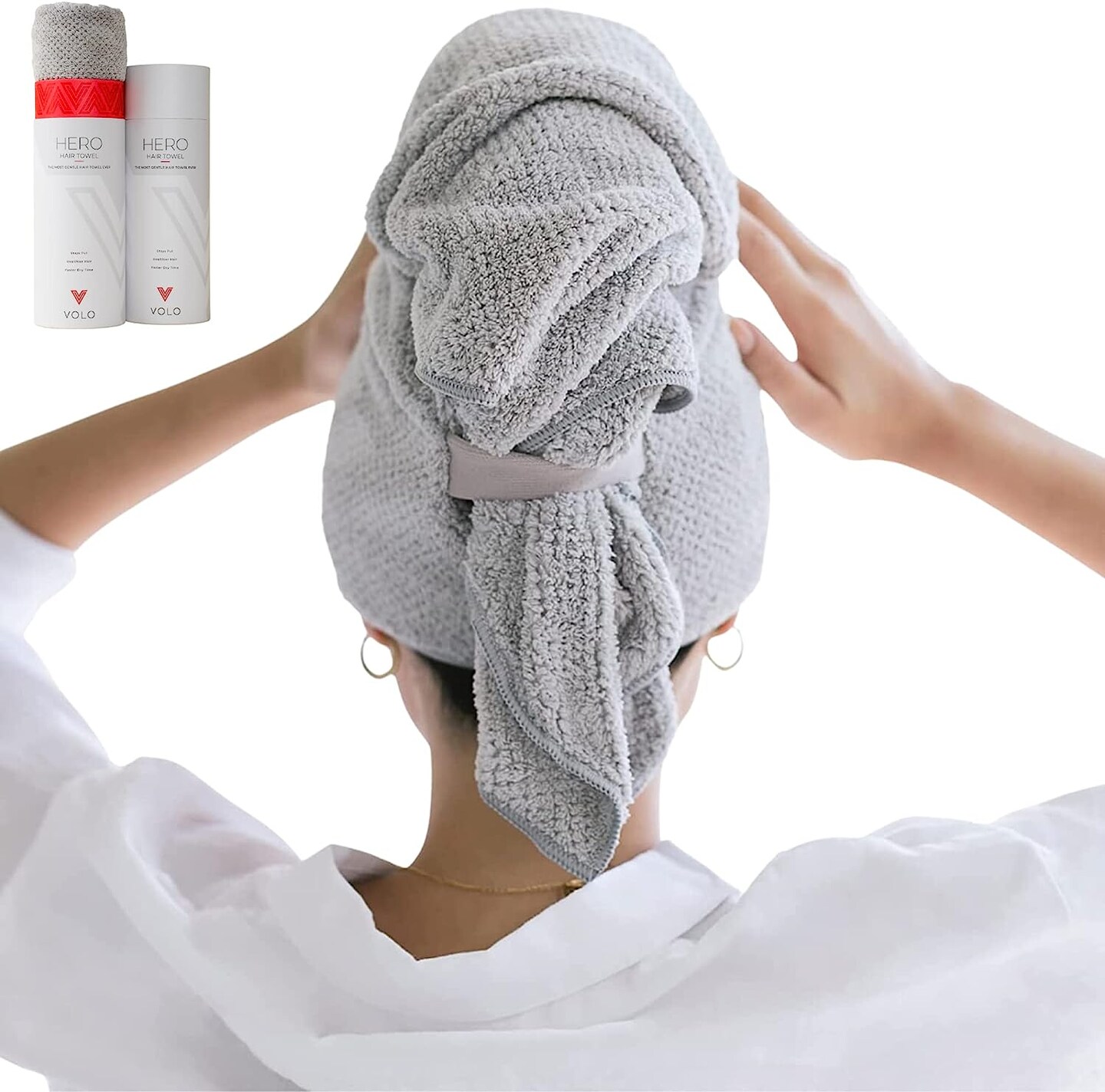 VOLO Hero Hair Towel- Cloud Pink