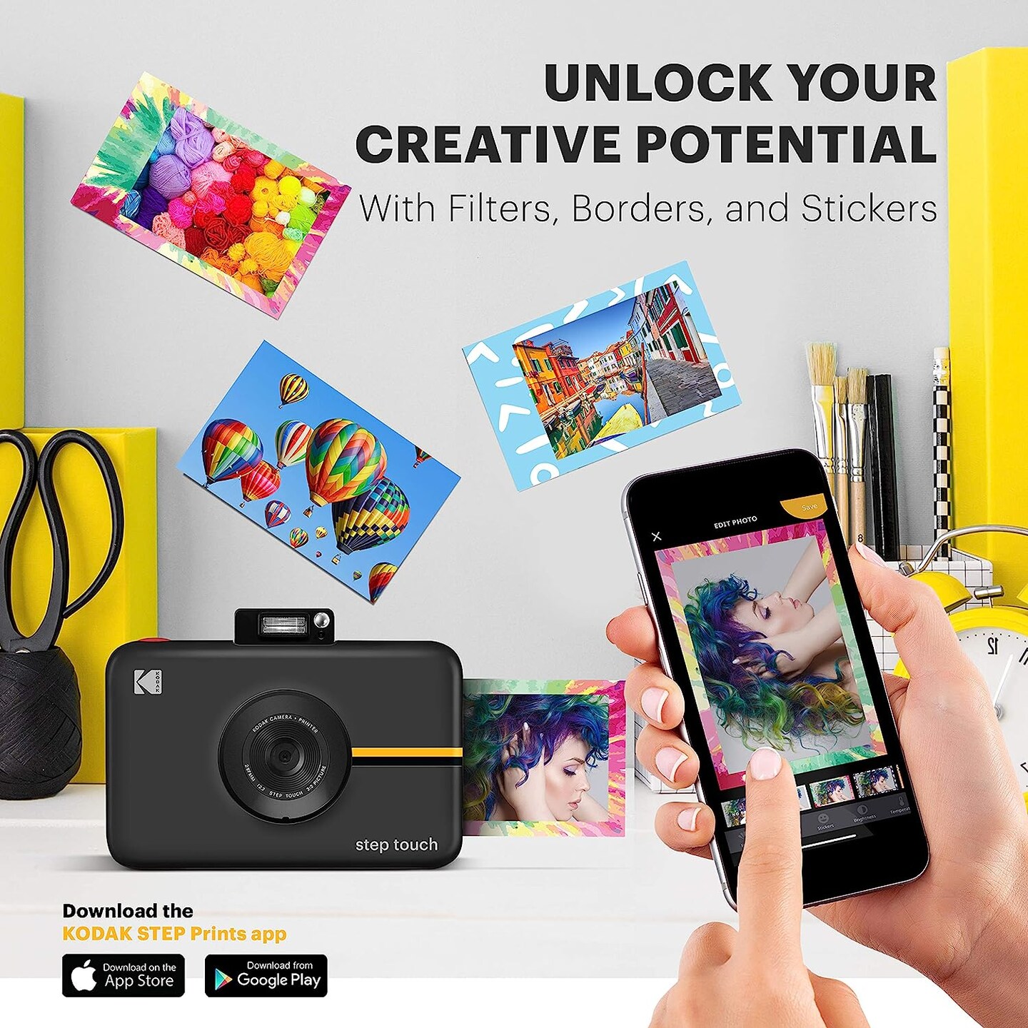 Kodak Step Touch 13MP Digital Instant Print Camera with 3.5" LCD Touchscreen, ZINK Technology & 1080p HD Video