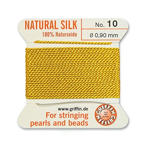 #10 Amber Griffin Silk Bead Cord (2 Meters)