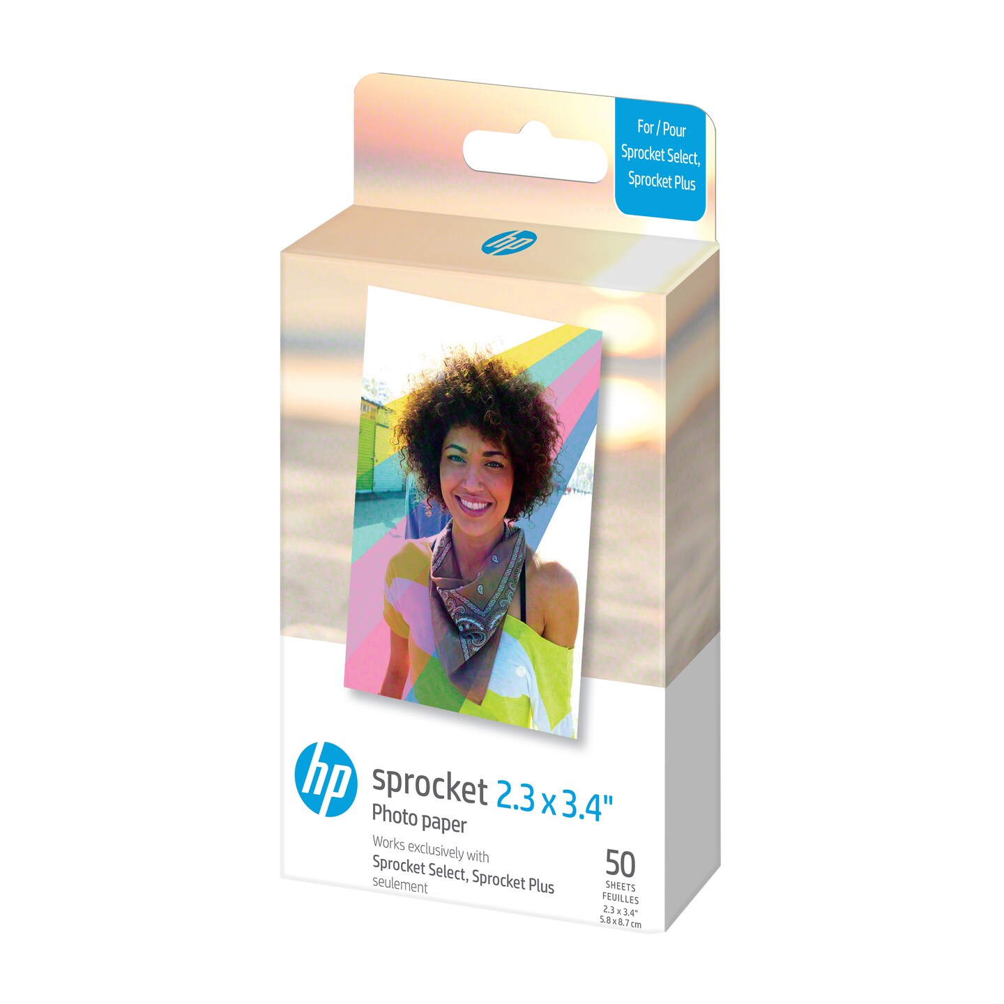 HP Sprocket Sticky Back Zink Photo Paper 2.3x3.4, Photo Paper Compatible with HP Sprocket Photo Printers