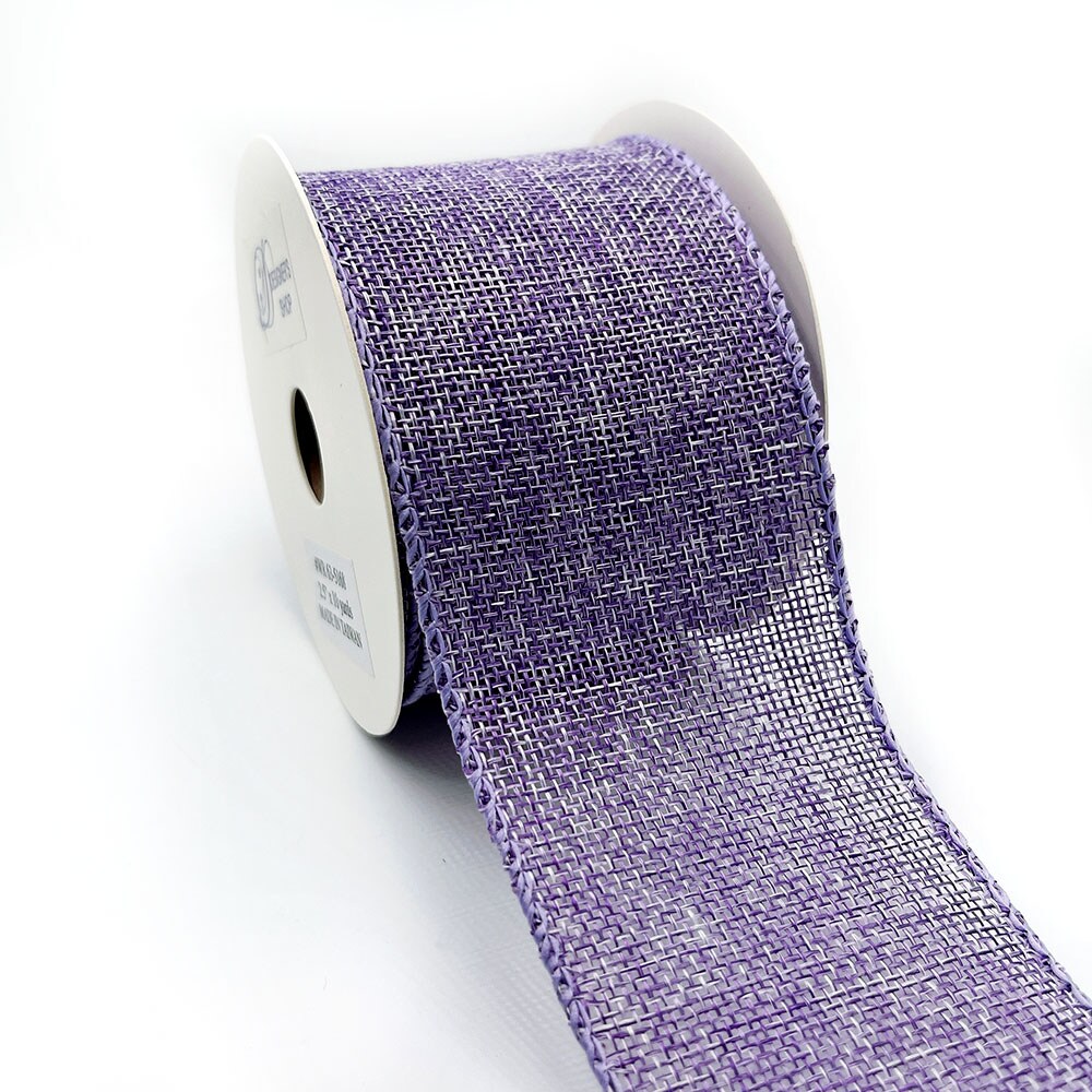 Designer's Shop Holiday Burlap wired edge ribbon 2.5” x 10 yard