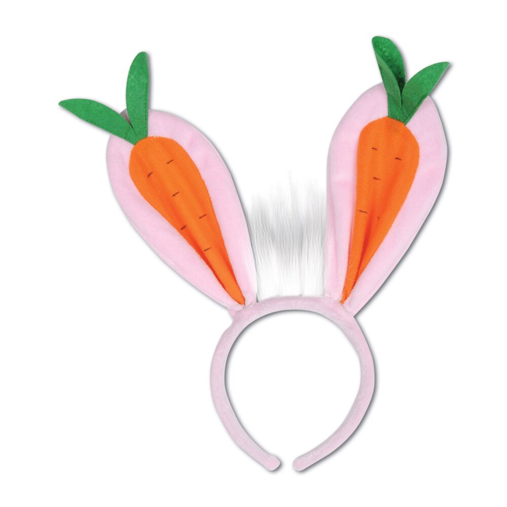 Beistle Holiday Party Decoration Carrot Ears Headband - 12 Pack (1 Per Card)