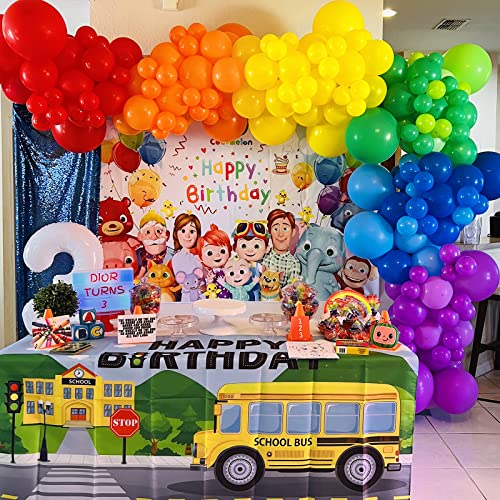 189pcs Rainbow Balloon Garland Arch Kit, 7 Assorted Colors 5/12/18 Inch Latex Balloons for Birthday Party Baby Shower Wedding Anniversary Decoration