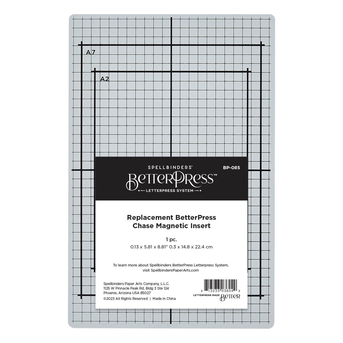 Spellbinders BetterPress Chase Magnetic Insert Replacement-