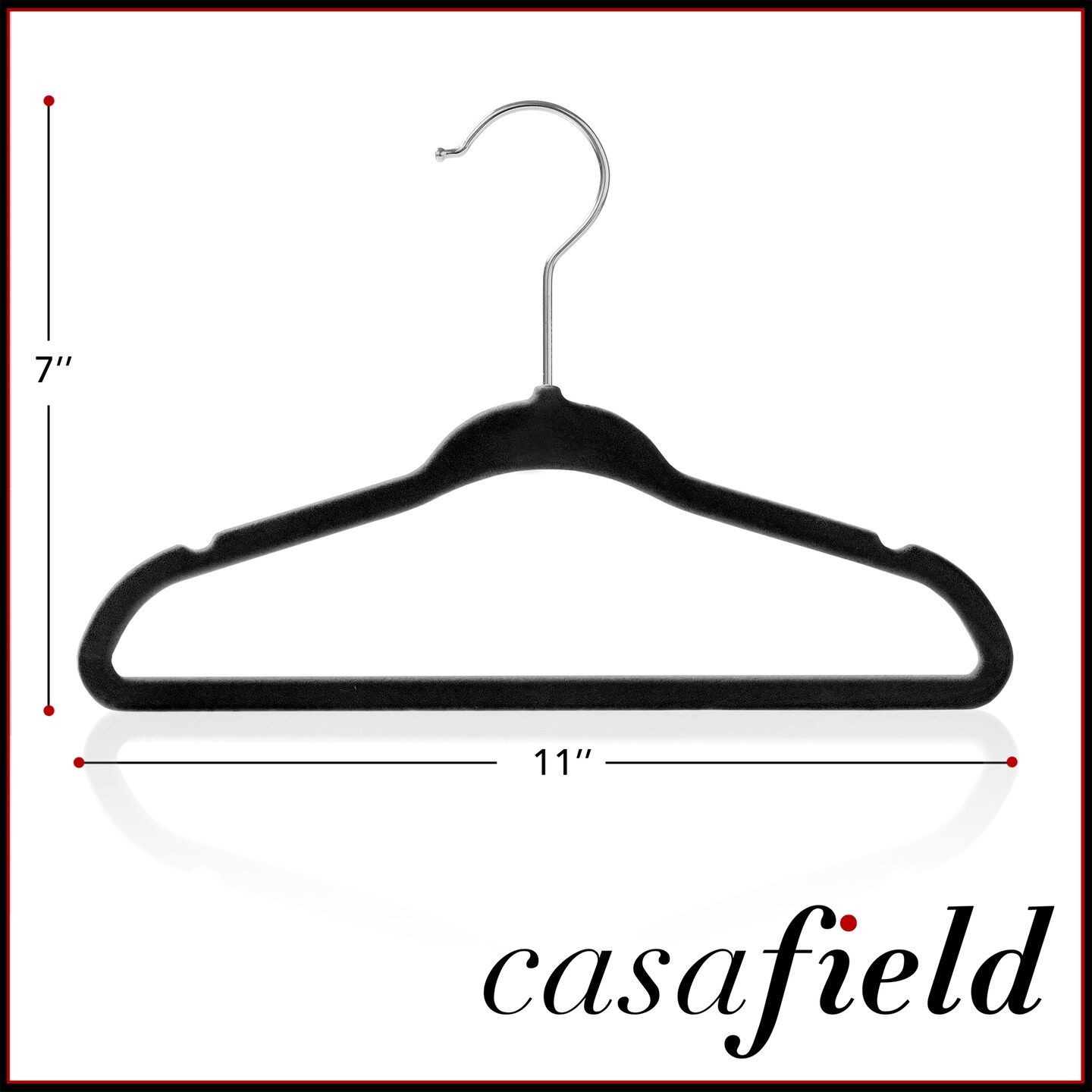 Casafield 100 Velvet Baby Hangers - 11" Size for Infant & Toddler Clothes
