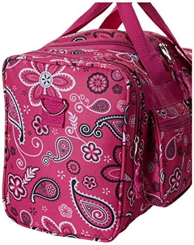 Rockland Duffel Bag, Pink Bandana, 19-Inch