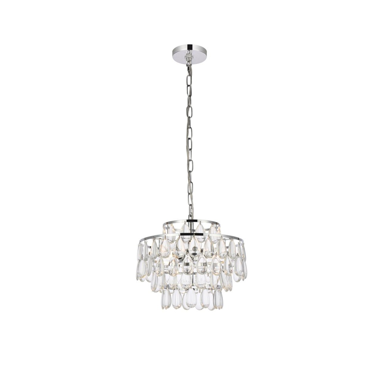 Elegant Lighting Indoor Modern Home Decorative Bright Mila 14 Inch Pendant In Chrome