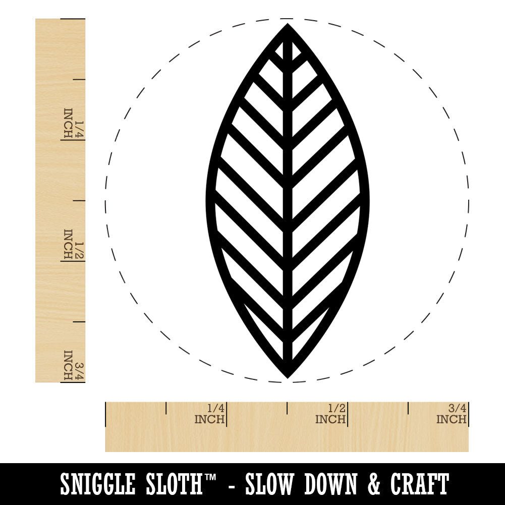 Cute Leaf Self-Inking Rubber Stamp for Stamping Crafting Planners