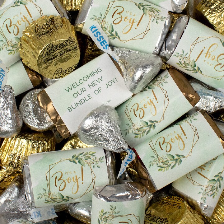 105 pcs It&#x27;s a Boy Baby Shower Candy Hershey&#x27;s Chocolate Mix (1.75 lbs) - by Just Candy