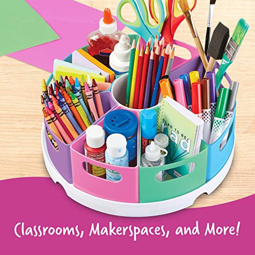 Learning Resources Create-a-Space Storage Center, 10 Piece set - Desk  Organizer for Kids, Art Organizer for Kids, Crayon Organizer, Homeschool