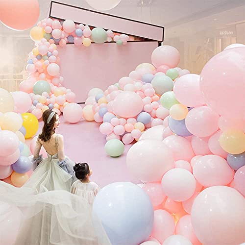 200 Pack 10 Inch Pastel Balloons - Thick Mixed Color Macaron Latex Balloons for Birthday, Wedding Reception, Engagement, Baby, and Bridal Party Decorations