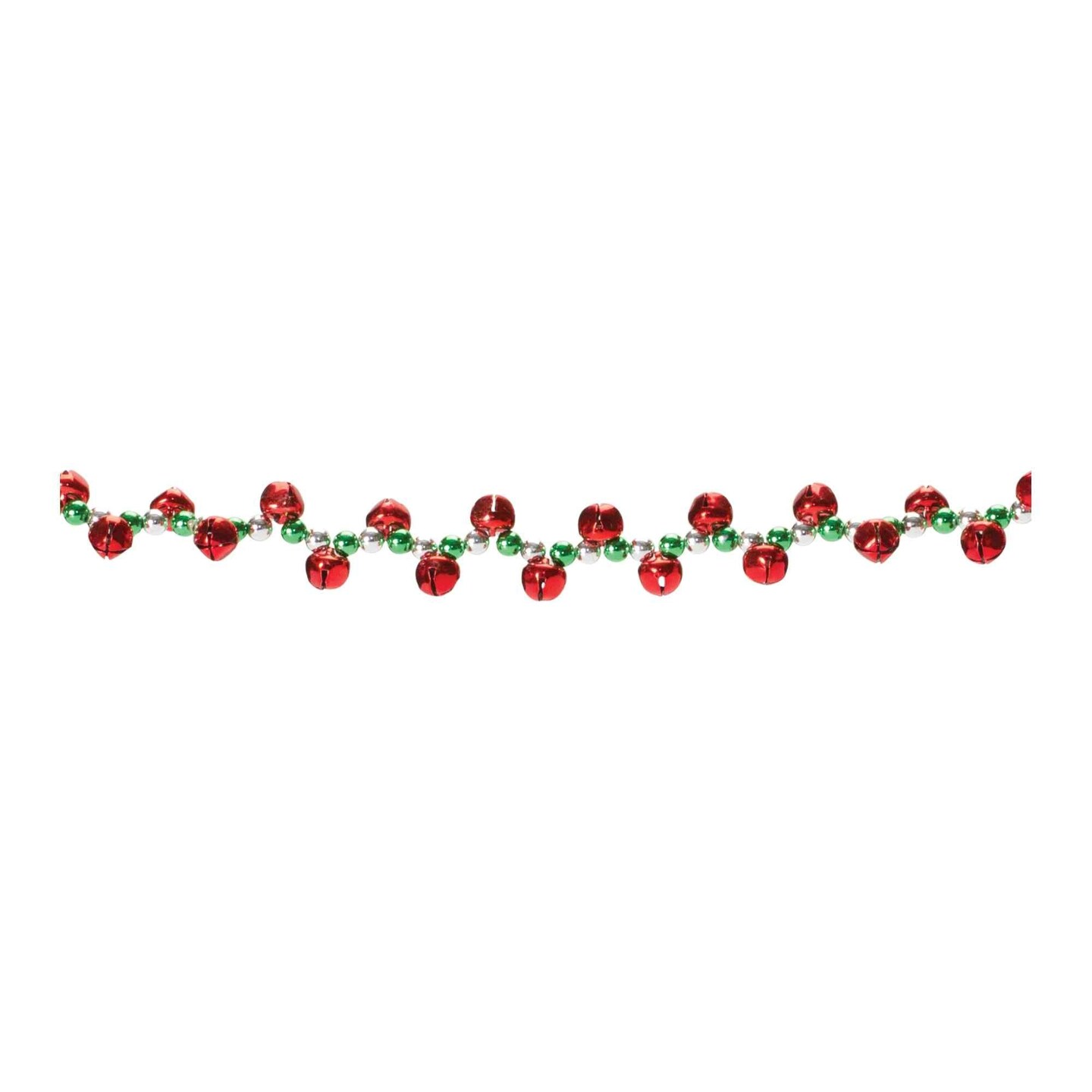 Melrose Sleigh Bell Christmas Garlands - 4&#x27; x 1&#x22; - Unlit - Set of 2