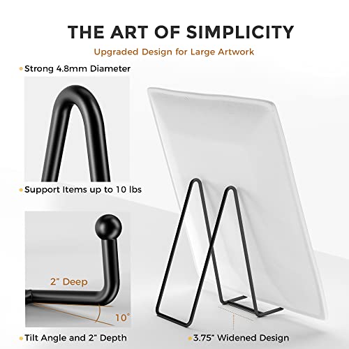 8 Pack 8in Plate Stands for Display,Metal Plate Holders Display Stands Can Be used for Picture Stands,Book Stands for Display,Plate Display Stands